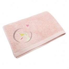 Serviette de bain rose Lapin personnalisable (70 x 140 cm) L'Oiseau Bateau - Bleu Griotte