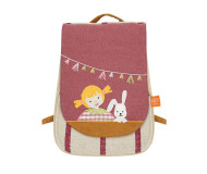 Sac à dos personnalisé enfant-lapin L'Oiseau Bateau - Bleu Griotte