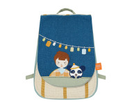 Sac à dos personnalisé enfant-panda L'Oiseau Bateau - Bleu Griotte