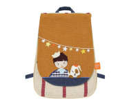 Sac à dos personnalisé enfant-chien L'Oiseau Bateau - Bleu Griotte