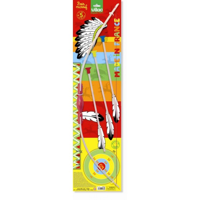Arc pour enfants avec 3 flèches en mousse et 3 flèches à ventouse